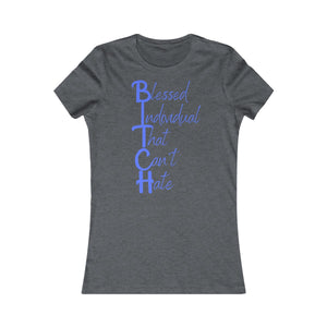 Women's Anti hate Tee Blue Print