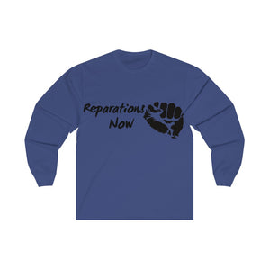 Unisex Reparations Long Sleeve Tee Black Print (additional colors)