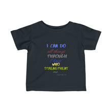 Load image into Gallery viewer, Infant Strength Tee Blue Multi Print
