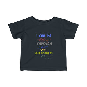 Infant Strength Tee Blue Multi Print