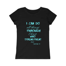 Load image into Gallery viewer, Girls Princess Strength Tee Blue Print
