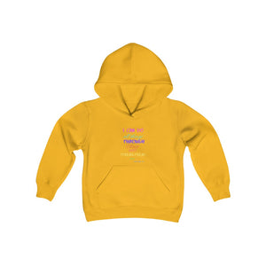 Youth Strength Hooded Sweatshirt Pink Print