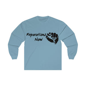 Unisex Reparations Long Sleeve Tee Black Print (additional colors)