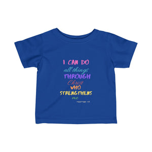 Infant Strength Tee Pink Multi Print