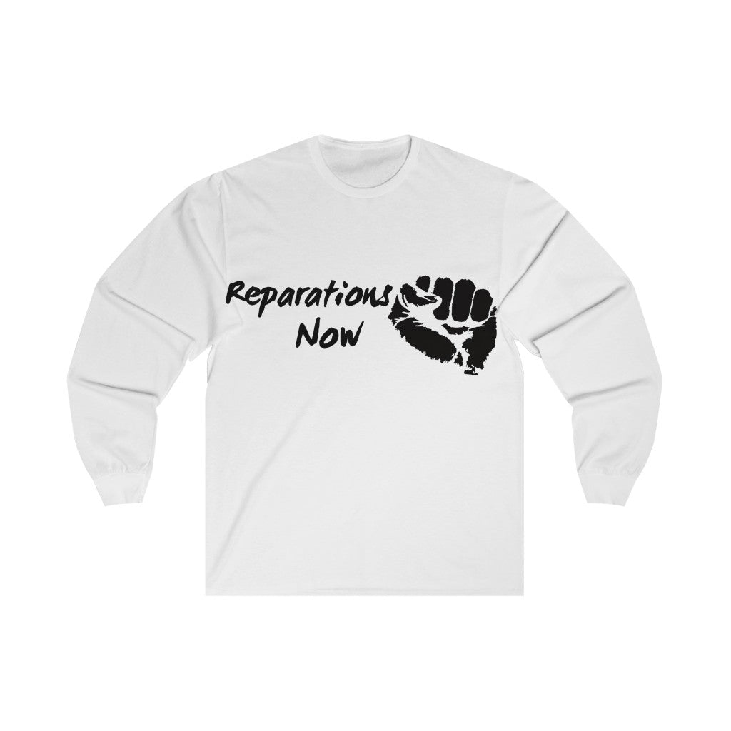 Unisex Reparations Long Sleeve Tee Black Print (additional colors)