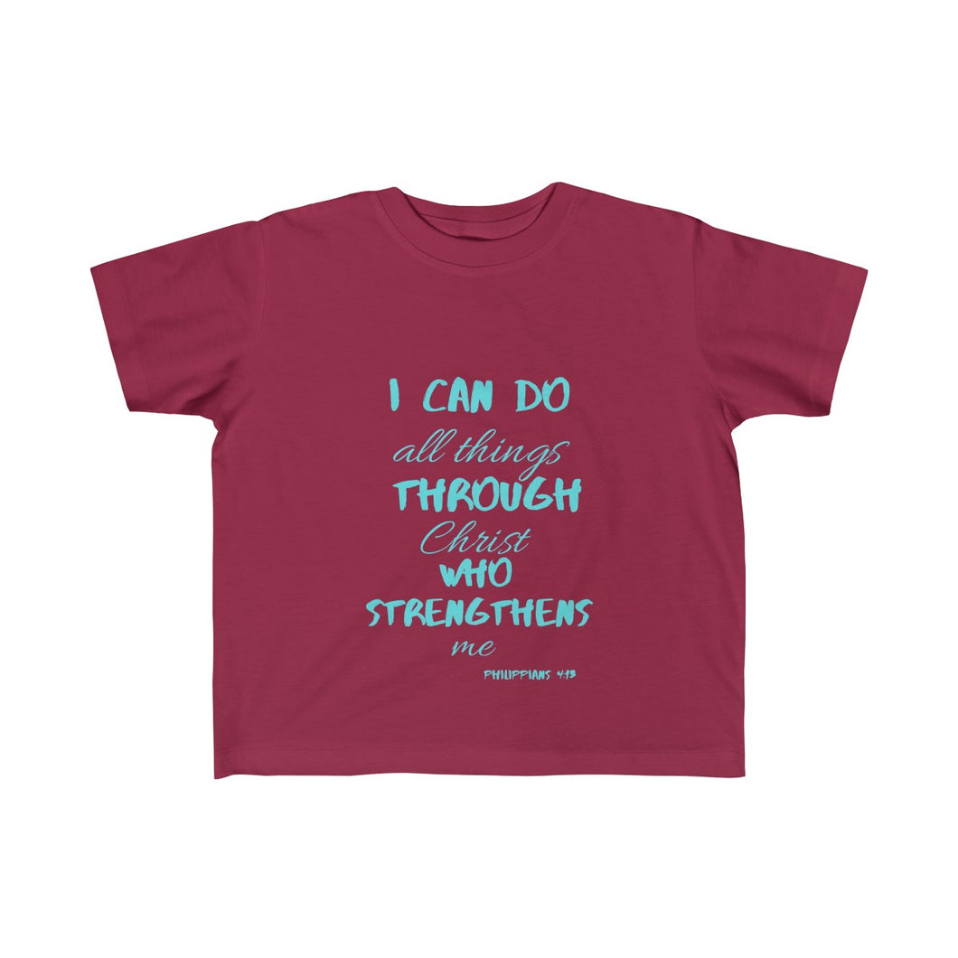 Young child's Strength Tee Blue Print