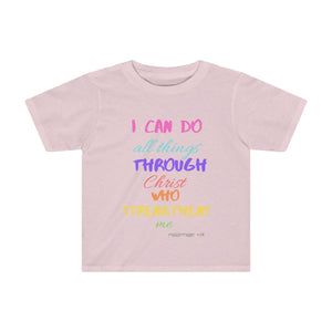 Toddler Strength Tee Pink Multi Print