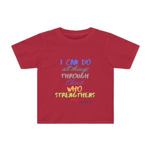 Toddler Strength Tee Blue Multi Print