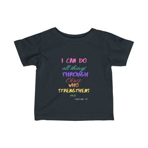 Infant Strength Tee Pink Multi Print