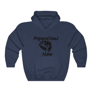 REPARATIONS NOW hooded sweatshirt