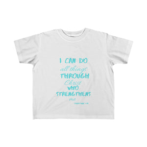 Young child's Strength Tee Blue Print