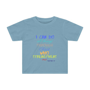 Toddler Strength Tee Blue Multi Print