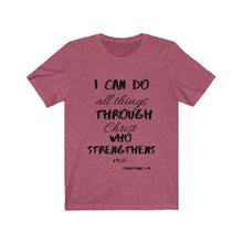 Load image into Gallery viewer, Lady&#39;s Strength Short Sleeve Tee Black Print