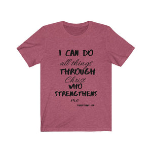 Lady's Strength Short Sleeve Tee Black Print
