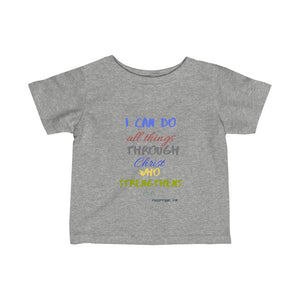 Infant Strength Tee Blue Multi Print