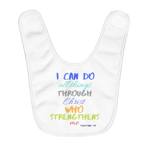 Strength Fleece Baby Bib Blue