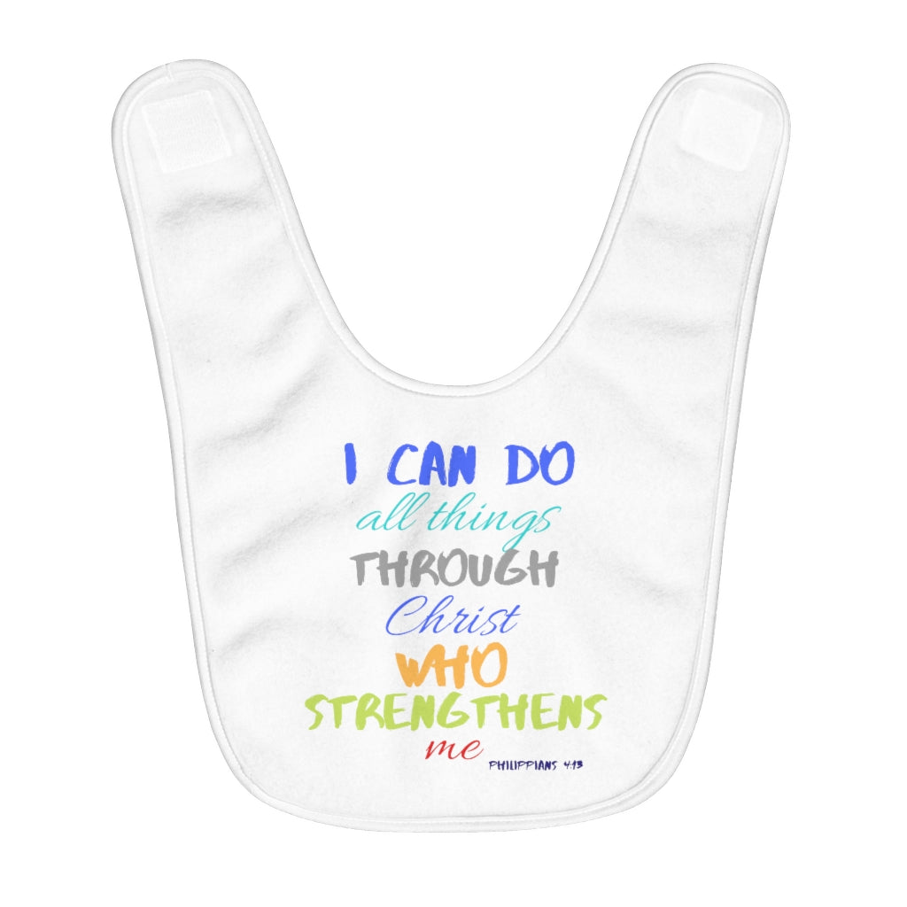 Strength Fleece Baby Bib Blue