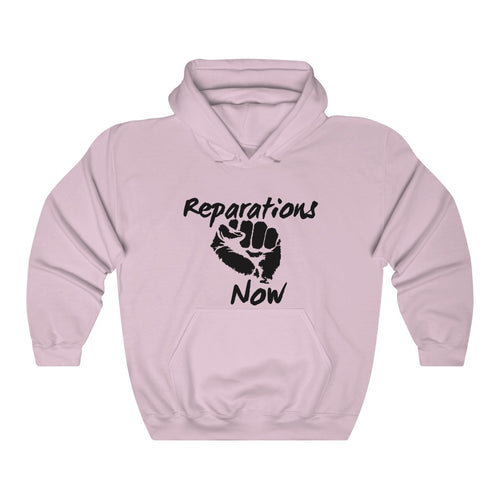 REPARATIONS NOW hooded sweatshirt