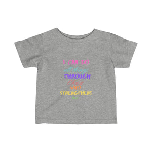 Infant Strength Tee Pink Multi Print