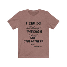 Load image into Gallery viewer, Lady&#39;s Strength Short Sleeve Tee Black Print