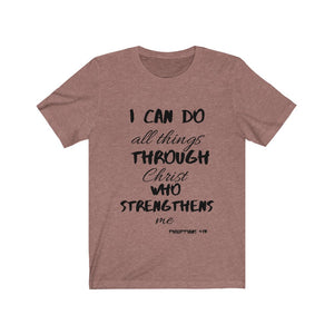 Lady's Strength Short Sleeve Tee Black Print