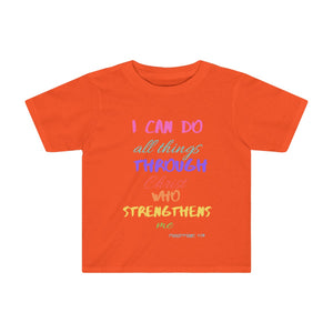 Toddler Strength Tee Pink Multi Print