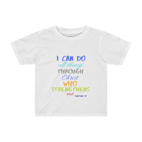 Toddler Strength Tee Blue Multi Print