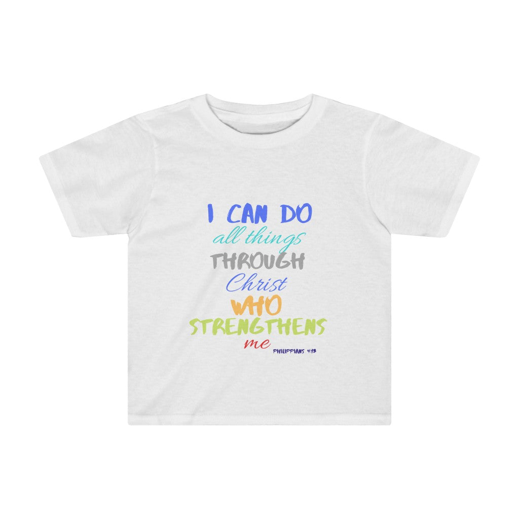 Toddler Strength Tee Blue Multi Print