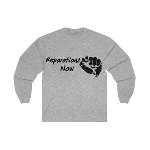 Unisex Reparations Long Sleeve Tee Black Print (additional colors)