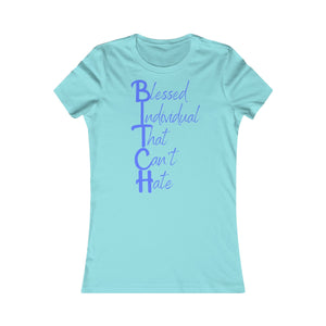 Women's Anti hate Tee Blue Print