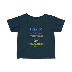 Infant Strength Tee Blue Multi Print