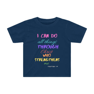 Toddler Strength Tee Pink Multi Print