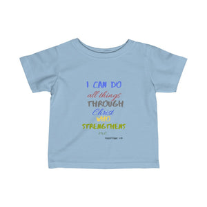 Infant Strength Tee Blue Multi Print