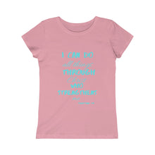 Load image into Gallery viewer, Girls Princess Strength Tee Blue Print