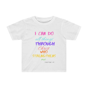 Toddler Strength Tee Pink Multi Print