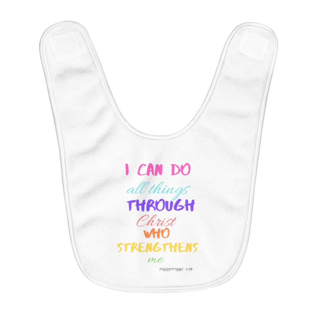 Strength Fleece Baby Bib Pink