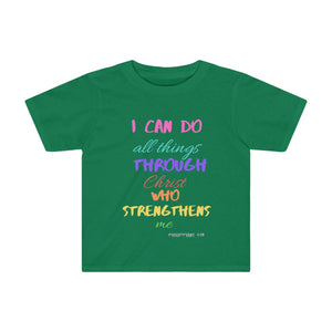 Toddler Strength Tee Pink Multi Print