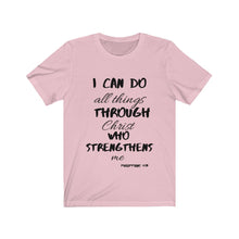 Load image into Gallery viewer, Lady&#39;s Strength Short Sleeve Tee Black Print