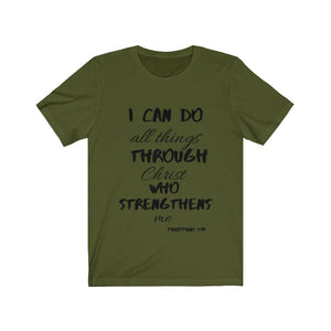 Lady's Strength Short Sleeve Tee Black Print