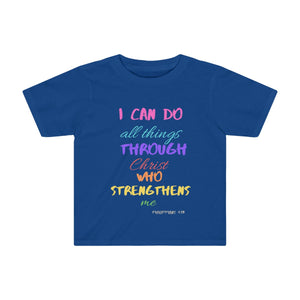 Toddler Strength Tee Pink Multi Print