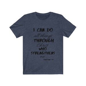 Lady's Strength Short Sleeve Tee Black Print