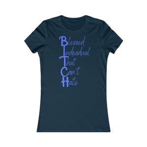 Women's Anti hate Tee Blue Print