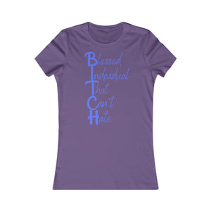 Women's Anti hate Tee Blue Print