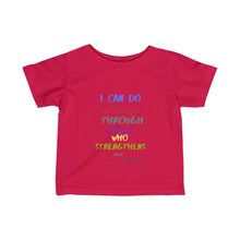 Load image into Gallery viewer, Infant Strength Tee Blue Multi Print
