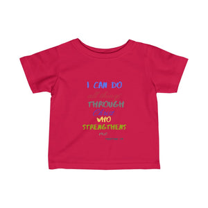 Infant Strength Tee Blue Multi Print