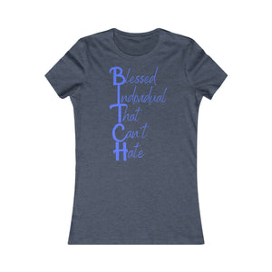 Women's Anti hate Tee Blue Print