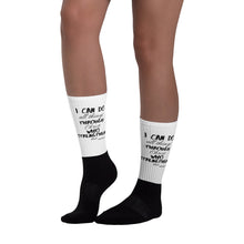 Load image into Gallery viewer, Black Foot Sublimated Socks - L
