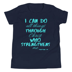 Youth Short Sleeve T-Shirt blue print