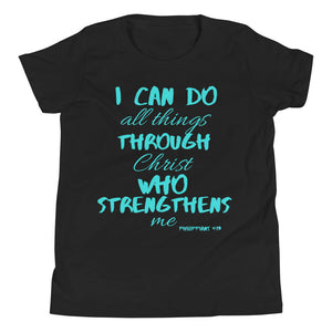 Youth Short Sleeve T-Shirt blue print